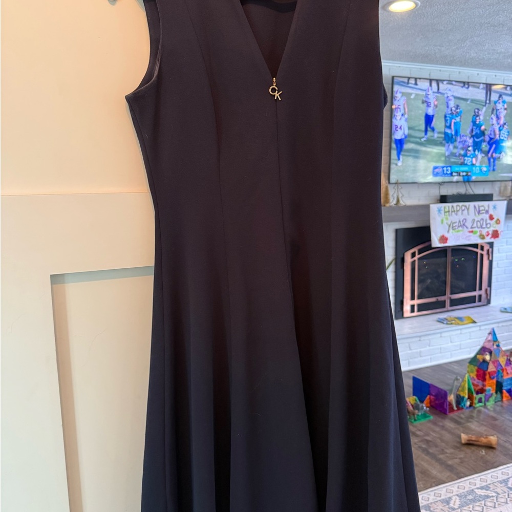 Calvin Klein Navy Blue Midi Dress
